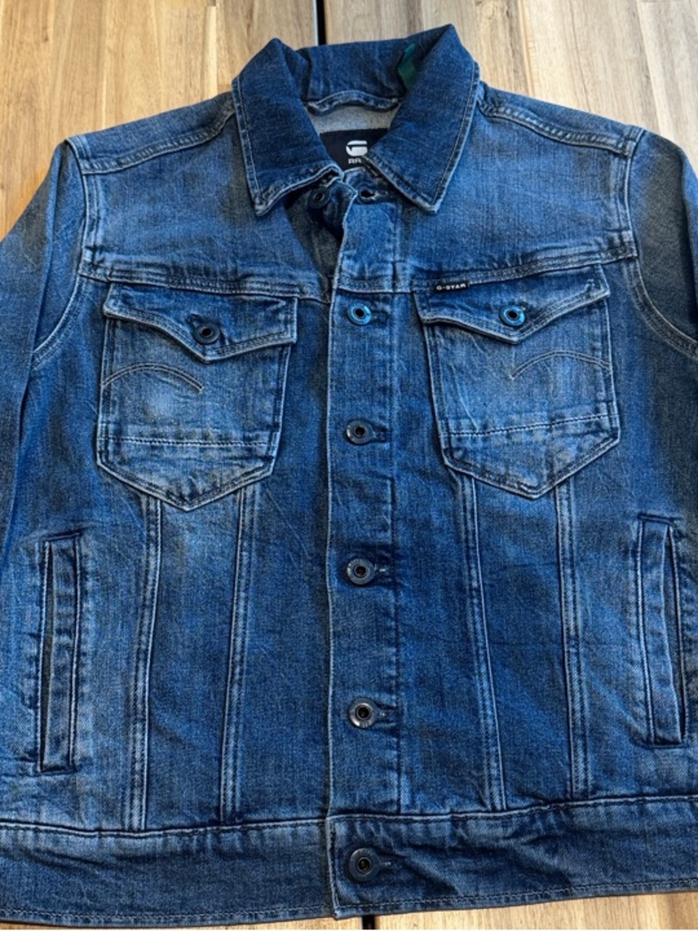 G-Star Raw Denim Jacket in Washed Blue